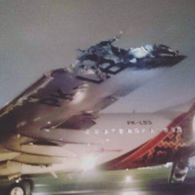 Batik Air flight hit by crosswind, tilts during rough Jakarta airport landing