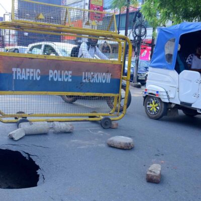 Lucknow Roads Cave In After First Rain