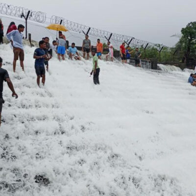 Lonavala Bhushi Dam Overflows After 143 mm Rainfall Authorities Warning