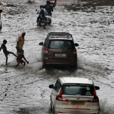 Ahmedabad commuters stranded overnight as monsoon floods damage expressway route
