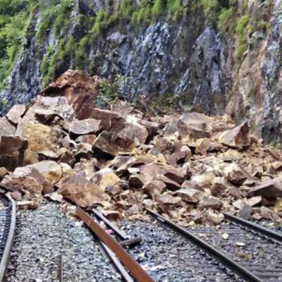 Tripura Rail Disrupted by Massive Landslide