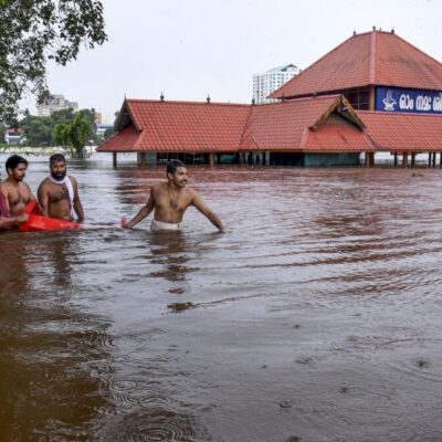 Kerala on orange alert with rivers rising and landslips