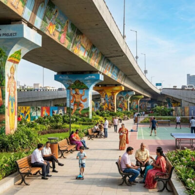 Delhi Flyover Spaces Turn Into Public Art Zones