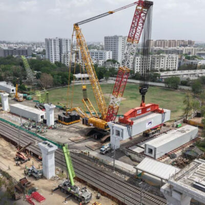 Mumbai Ahmedabad Bullet Train Records Fastest Girder Installation
