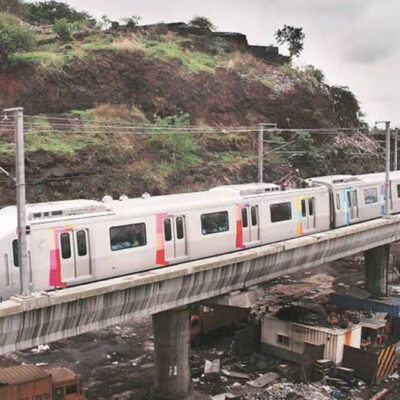 Mumbai Metro Line 2B Pan Installed Over Harbour Corridor
