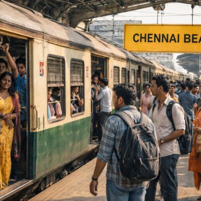 Chennai Beach Emerges Top Suburban Rail Hub