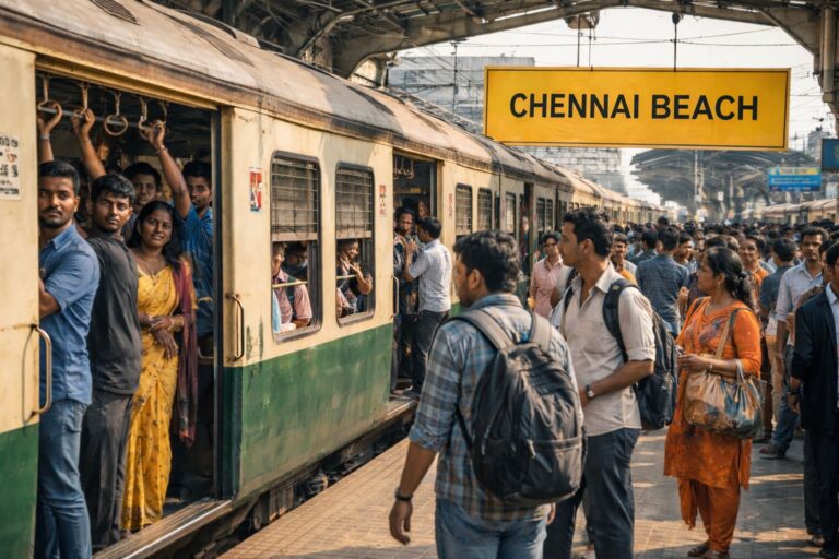 Chennai Beach Emerges Top Suburban Rail Hub
