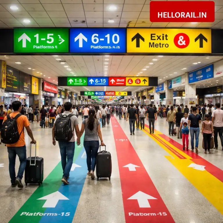 Delhi Railway Hub Introduces Colour Navigation System