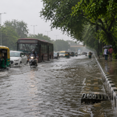Delhi rain waterlogging