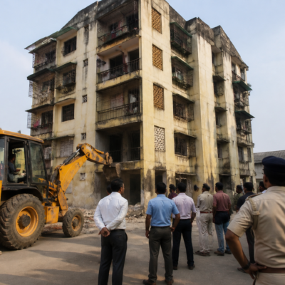 LK Vivanta building in Kamothe, Panvel, linked to a municipal demolition action over alleged unauthorized construction