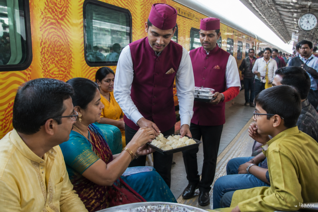 Tejas Express train serving passengers during Ganeshotsav travel season