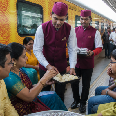 Tejas Express train serving passengers during Ganeshotsav travel season