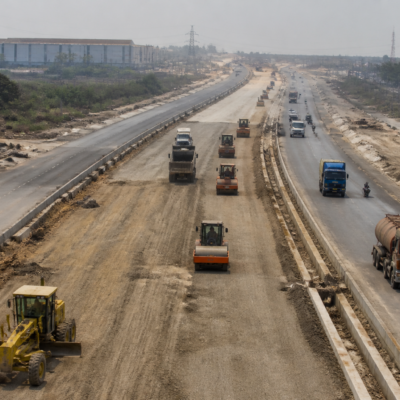 Construction of the Chakan Talegaon alternative road connecting industrial areas in Pune district