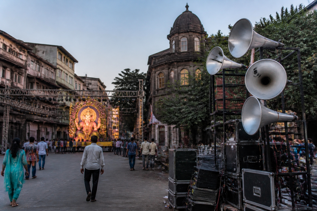Pune Ganeshotsav procession streets and public loudspeakers in the city