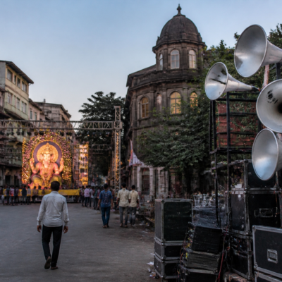 Pune Ganeshotsav procession streets and public loudspeakers in the city