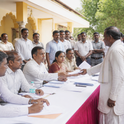 Karnataka Chief Minister D.K. Shivakumar addressing the launch of the Praja Seva Department in Kudligi