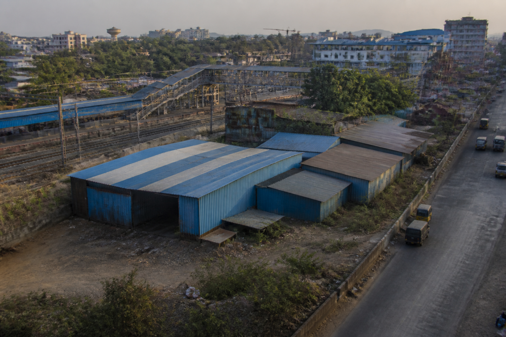 Commercial sheds near Boisar railway station involved in a Bombay High Court case over alleged illegal construction
