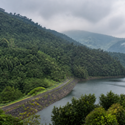 Sharavathi pumped storage project area in the forested Western Ghats near the Sharavathi Wildlife Sanctuary