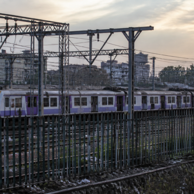 Railway coaches parked at a yard in Thakurli, Dombivli, where a boy reportedly died after touching a live overhead electrical wire