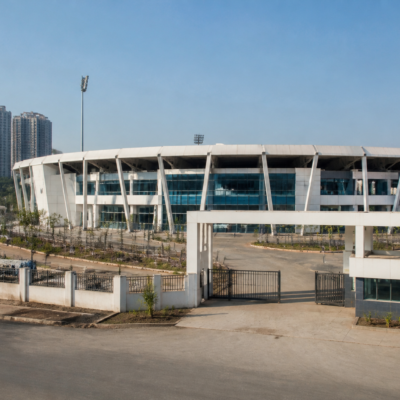 Exterior of a sports complex in Ulwe linked to a police complaint alleging membership fraud