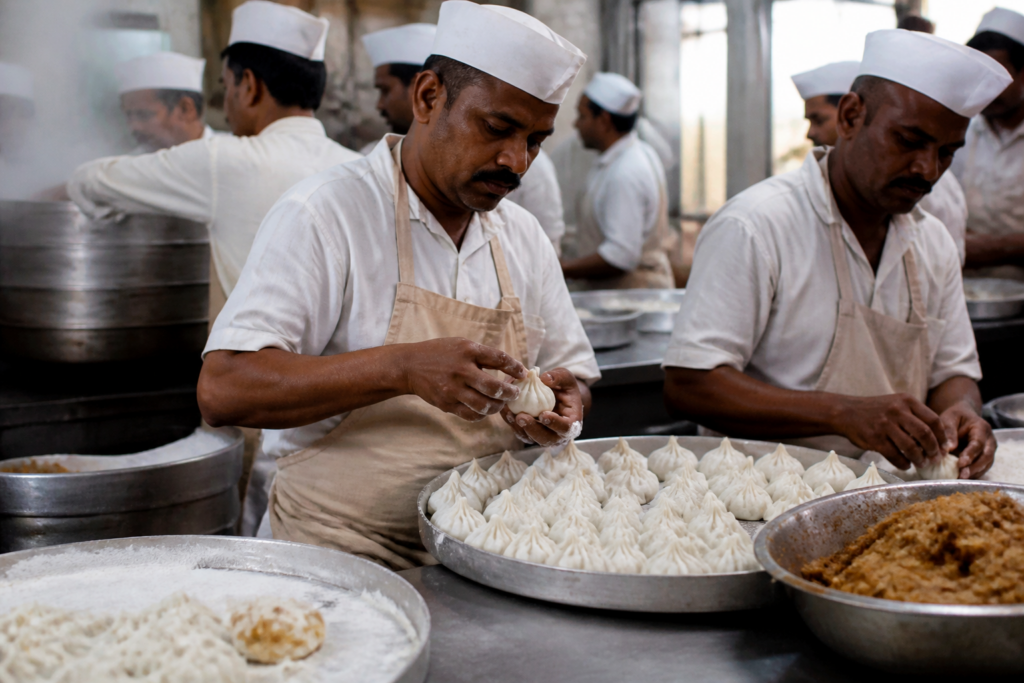 Modaks being prepared for Ganeshotsav at a Pune food business amid rising raw-material costs