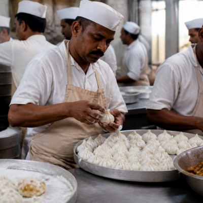 Modaks being prepared for Ganeshotsav at a Pune food business amid rising raw-material costs