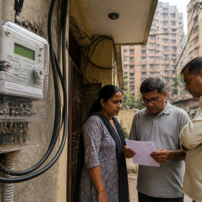 Electricity smart meter installation and urban residential buildings in Vasai-Virar