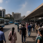 Passengers and BMTC buses at Bengaluru’s Shivajinagar bus stand, where the Lokayukta has sought a review of medical facilities