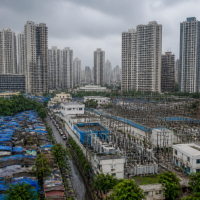 Electricity infrastructure serving dense residential buildings in Mumbai as BEST seeks new electricity customers