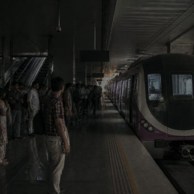 Pune Metro train stopped at a station during a power outage affecting the Pimpri-Chinchwad to Swargate corridor