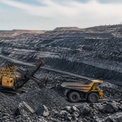 NMDC mining operations and coal production infrastructure at a coal mine in Jharkhand