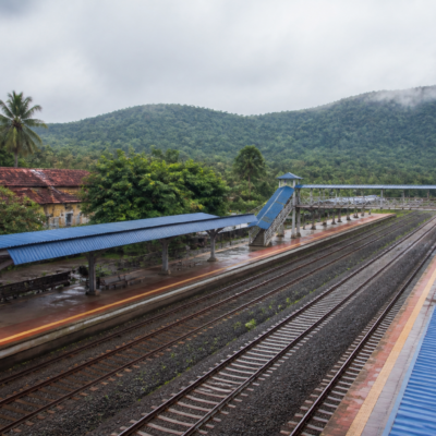 Sawantwadi railway station and surrounding railway infrastructure in Maharashtra