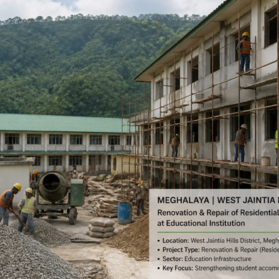 Construction and renovation works at DIET Thadlaskein educational institute buildings in Meghalaya