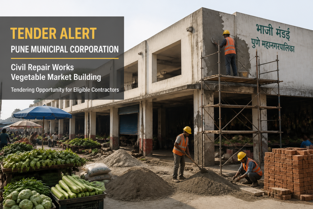 Civil repair and maintenance works under Pune Municipal Corporation at Madhil Bhaji Mandai market, Pune