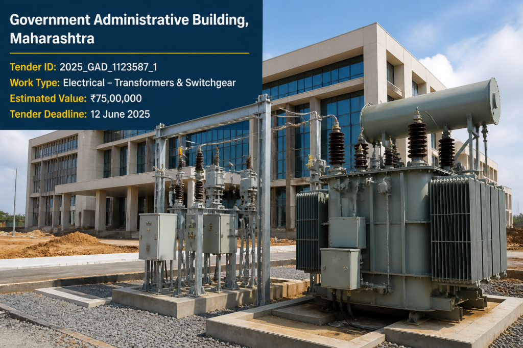 Transformers and electrical infrastructure setup for new administrative building in PCMC, Maharashtra