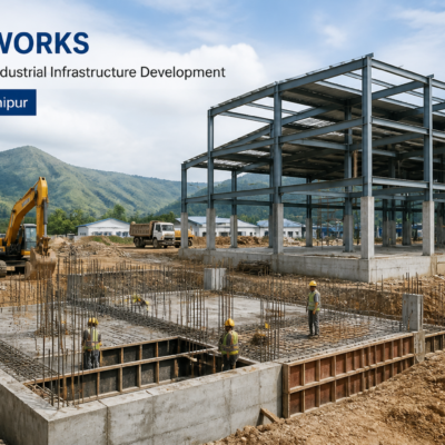 Civil works construction site for Manipur Food Industries Corporation Limited tender in Manipur