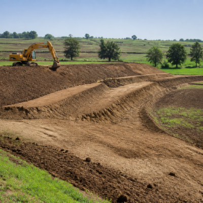 Construction of graded bunding in agricultural fields at Deurwadi Taluka, Washim district Maharashtra.