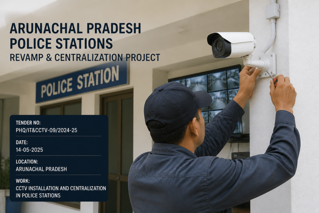 CCTV infrastructure being installed in Arunachal Pradesh police station as part of security system upgrade
