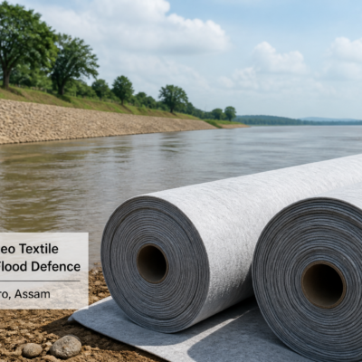 Rolls of geo textile sheets for flood fighting supply tender in Kamrup Metro Assam water resources infrastructure