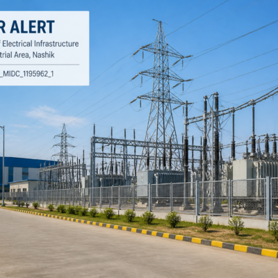 Power supply electrical infrastructure at Ambad Industrial Area, Nashik representing the Maharashtra government tender