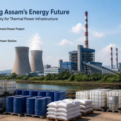 Power plant chemical supply infrastructure supporting Assam thermal power stations Namrup and Lakwa