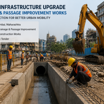 Urban drainage and passage improvement civil works site in N Ward Mumbai under Government of Maharashtra tender