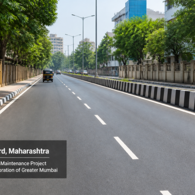 Urban road in Mumbai’s Kurla L Ward representing Chandivali Vidhansabha road maintenance project by Municipal Corporation of Greater Mumbai