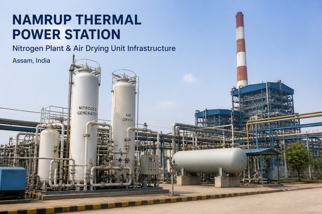 Namrup Thermal Power Station nitrogen plant and air drying unit equipment under maintenance