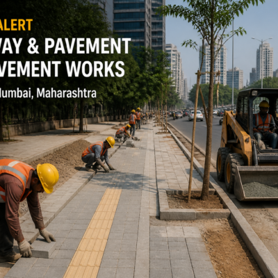 Pathway and pavement improvement works near Western Express Highway in Dahisar, Mumbai, under government tender