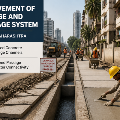 Improvement of passage and drainage system construction work in L Ward Kurla, Mumbai