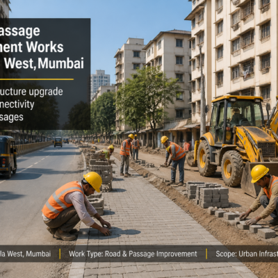 Urban passageway improvement works near BEST Staff Quarters at Wadala West, Mumbai