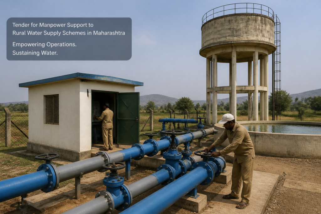 Rural water supply infrastructure in Ratnagiri district Maharashtra symbolizing manpower supply tender