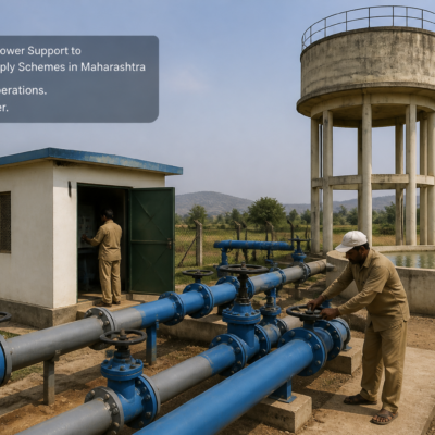 Rural water supply infrastructure in Ratnagiri district Maharashtra symbolizing manpower supply tender