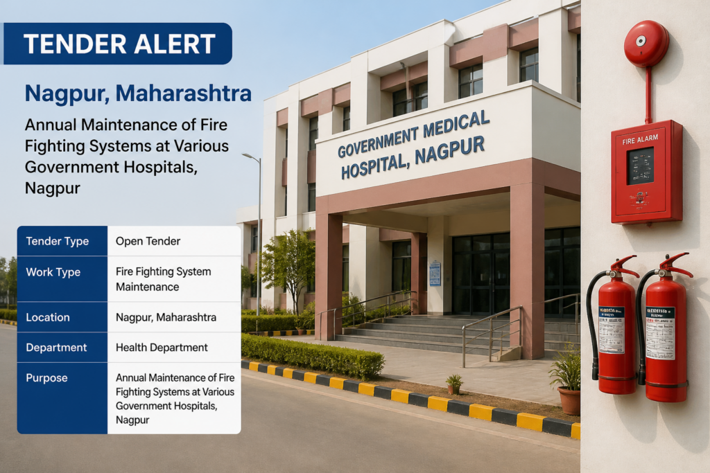 Government Medical Hospital in Nagpur showing fire safety equipment symbolizing fire fighting system maintenance contract